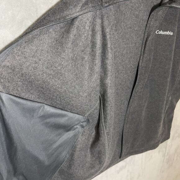 NWT Columbia Men 2XL Steens Mountain Vest Full Zip Charcoal Heather Gray Fleece - Picture 9 of 10